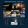 Outdoor Projector and Screen Packages, 1080P HD Supported Projector with WiFi and Bluetooth, 8500L Portable Mini Movie Projectors Compatible with TV Stick, Laptop, iOS & Android Phone, HDMI, VGA, USB